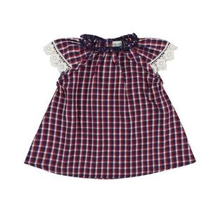 Lilly + Sid Red White and Blue Woven Dress 12-18M